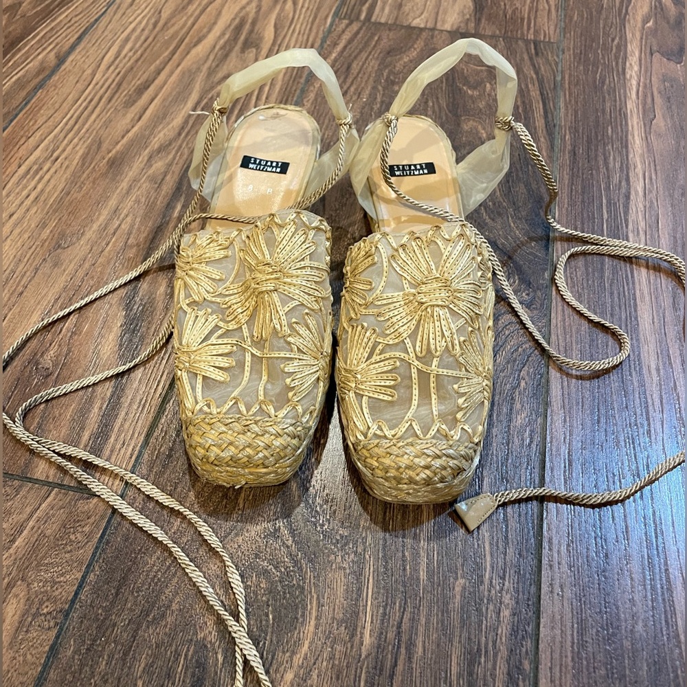 Stuart Weitzman Lace Up Sandals
